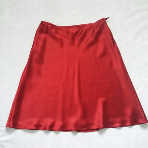 Ralph Lauren Dresses & Skirts - Ralph Lauren red silk flare skirt